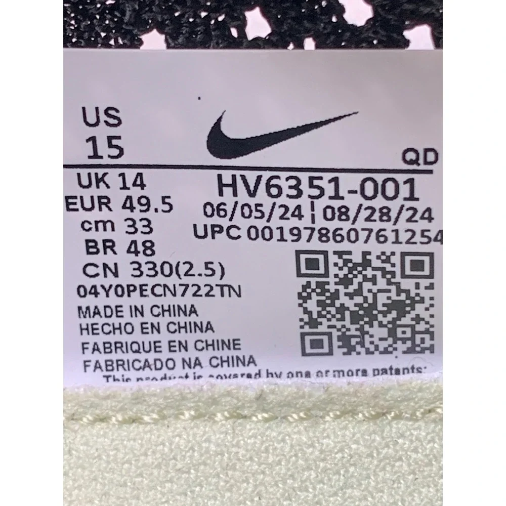 Nike Zoom X Vaporfly 3 Black‎ Knit Running Shoes HV6351-001 Men's Sz 15 New!